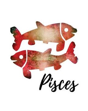 portada Pisces: Pisces Cornell Notes Red (in English)