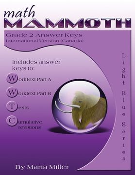 portada Math Mammoth Grade 2 Answer Keys, International Version (Canada) (in English)