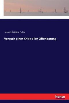 portada Versuch einer Kritik aller Offenbarung (in German)