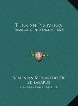 portada turkish proverbs: translated into english (1873) (en Inglés)