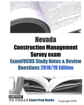 portada Nevada Construction Management Survey exam ExamFOCUS Study Notes & Review Questions (en Inglés)