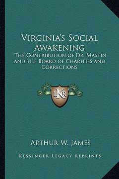 portada virginia's social awakening: the contribution of dr. mastin and the board of charities and corrections (en Inglés)