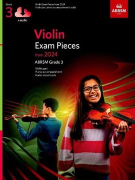 portada Violin Exam Pieces From 2024, Abrsm Grade 3, Violin Part, Piano Accompaniment & Audio (en Inglés)