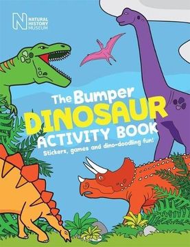 portada The Bumper Dinosaur Activity Book: Stickers, Games and Dino-Doodling Fun! (en Inglés)