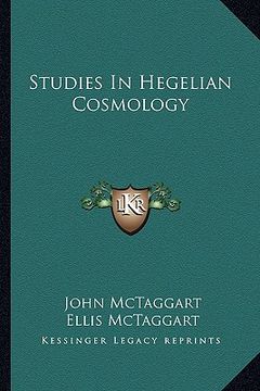 portada studies in hegelian cosmology (en Inglés)
