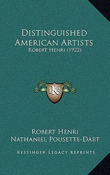 portada distinguished american artists: robert henri (1922) (en Inglés)
