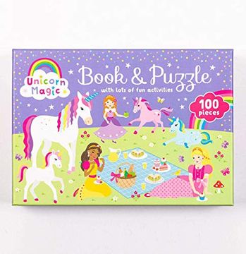 portada Unicorn Magic Book and Puzzle (in English)