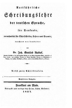 portada Ausfuhrliche Schreibungslehre der teutschen Sprache (en Alemán)