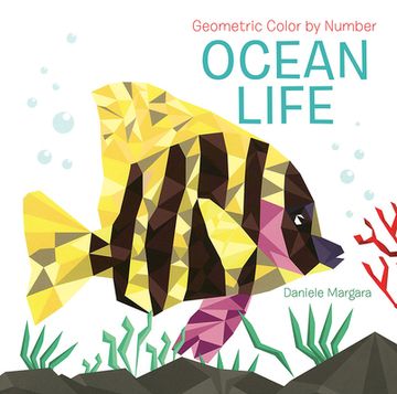 portada Geometric Color by Number: Ocean Life (en Inglés)