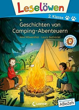 portada Leselöwen 2. Klasse - Geschichten von Camping-Abenteuern: Mit Leselernschrift Abezeh - Erstlesebuch für Kinder ab 7 Jahren (en Alemán)