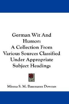 portada german wit and humor: a collection from various sources classified under appropriate subject headings