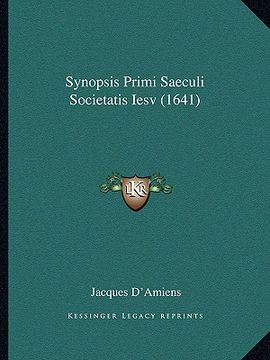 portada Synopsis Primi Saeculi Societatis Iesv (1641) (en Latin)