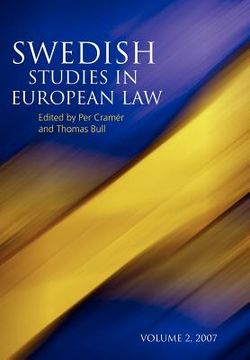 portada swedish studies in european law: volume 2, 2007 (en Inglés)