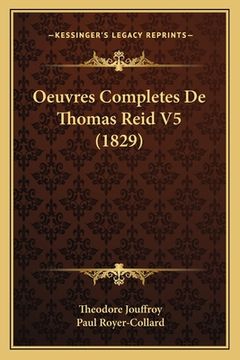 portada Oeuvres Completes De Thomas Reid V5 (1829) (en Francés)