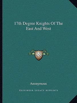 portada 17th degree knights of the east and west