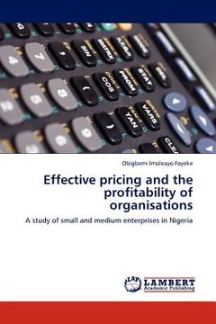 portada effective pricing and the profitability of organisations