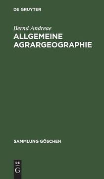 portada Allgemeine Agrargeographie. - (in German)