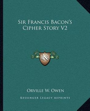 portada sir francis bacon's cipher story v2 (in English)