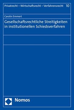portada Gesellschaftsrechtliche Streitigkeiten in Institutionellen Schiedsverfahren -Language: German (en Alemán)