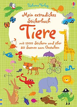 portada Mein Extradickes Stickerbuch: Tiere (en Alemán)