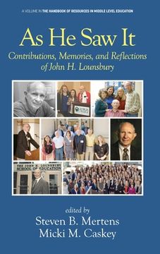 portada As He Saw It: Contributions, Memories and Reflections of John H. Lounsbury