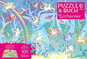 portada Puzzle & Buch: Einhörner: Puzzle mit 100 Teilen (Puzzle-Und-Buch-Reihe) (in German)