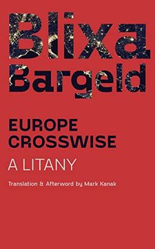 portada Europe Crosswise: A Litany (en Inglés)