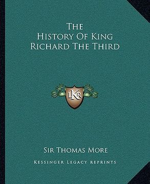 portada the history of king richard the third (in English)