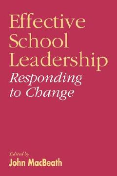 portada effective school leadership: responding to change (en Inglés)
