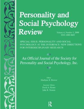 portada Personality and Social Psychology at the Interface: New Directions for Interdisciplinary Research: A Special Issue of Personality and Social Psychology Review (en Inglés)