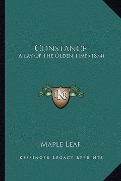 portada constance: a lay of the olden time (1874) (in English)