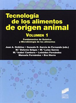 portada Tecnología de los Alimentos de Origen Animal. Volumen 1 (Manuales Científico-Técnicos)