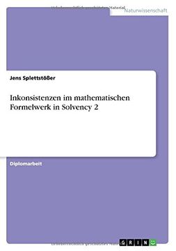 portada Inkonsistenzen Im Mathematischen Formelwerk in Solvency 2 (German Edition)
