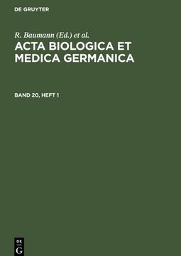 portada Acta Biologica et Medica Germanica. Band 20, Heft 1 (in German)