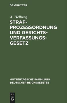 portada Strafprozeßordnung und Gerichtsverfassungsgesetz (in German)