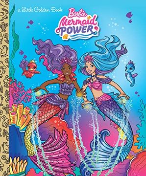 portada Barbie Mermaid Power Little Golden Book (Barbie) (en Inglés)