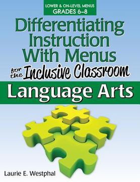 portada differentiating instruction with menus for the inclusive classroom, language arts 6-8