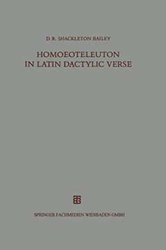 portada Homoeoteleuton in Latin Dactylic Verse (en Alemán)