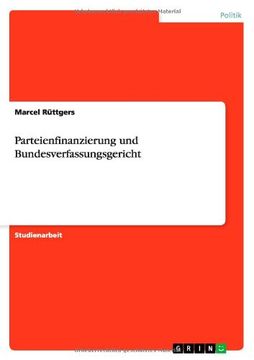 portada Parteienfinanzierung und Bundesverfassungsgericht (German Edition)