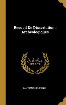 portada Recueil de Dissertations Archéologiques (in French)