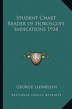 portada student chart reader of horoscope indications 1934 (in English)