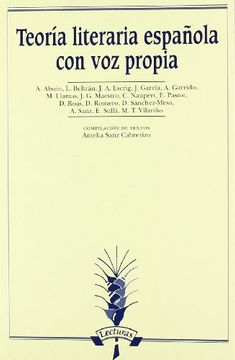 portada Teoría Literaria Española con voz Propia (Serie Lecturas)