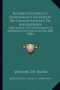 portada Resumo Historico e Genealogico da Familia do Grande Affonso (in Portuguese)