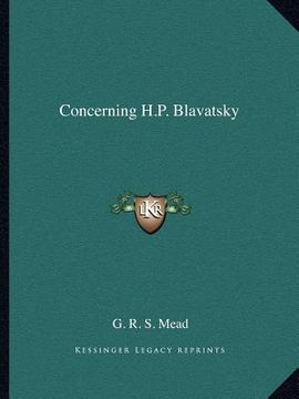 portada concerning h.p. blavatsky (in English)