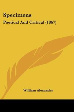 portada specimens: poetical and critical (1867) (in English)