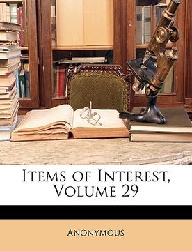 portada items of interest, volume 29 (en Inglés)