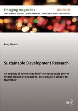 portada Sustainable Development Research: An analysis of determining factors for responsible environmental behaviour in regard to Solar powered Schools for Hyderabad