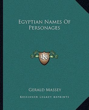 portada egyptian names of personages (en Inglés)