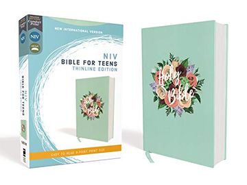 portada Niv, Bible for Teens, Thinline Edition, Cloth Over Board, Floral, red Letter Edition, Comfort Print (en Inglés)