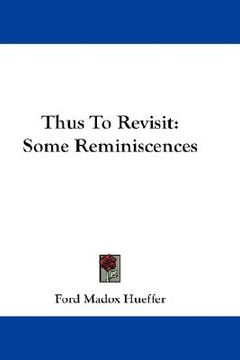 portada thus to revisit: some reminiscences (en Inglés)